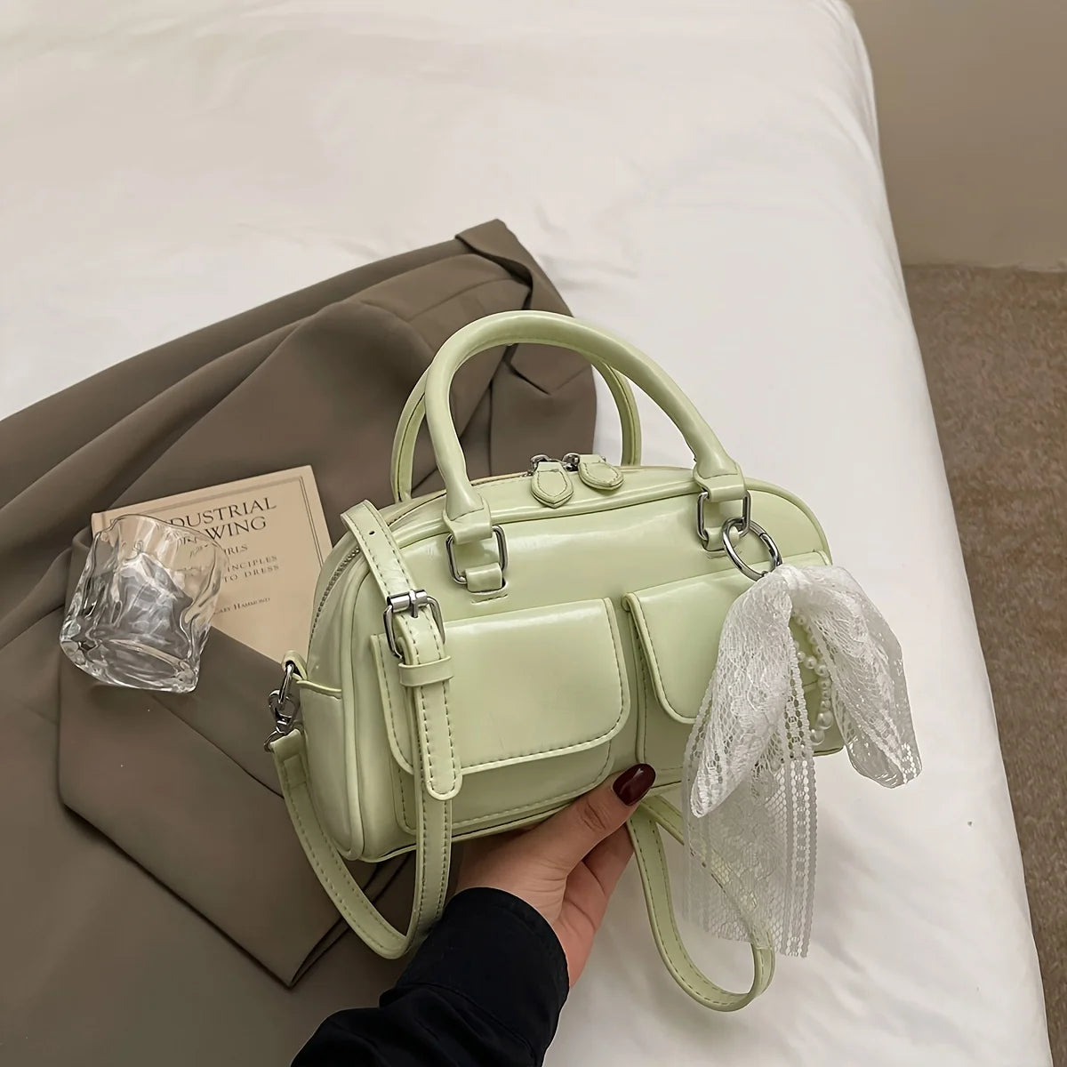 Ladies Crossbody Bag Fashion Everything Popular Casual Sweet Lace Ballet Style Design Sense of Spring and Summer New Shoulder Ba