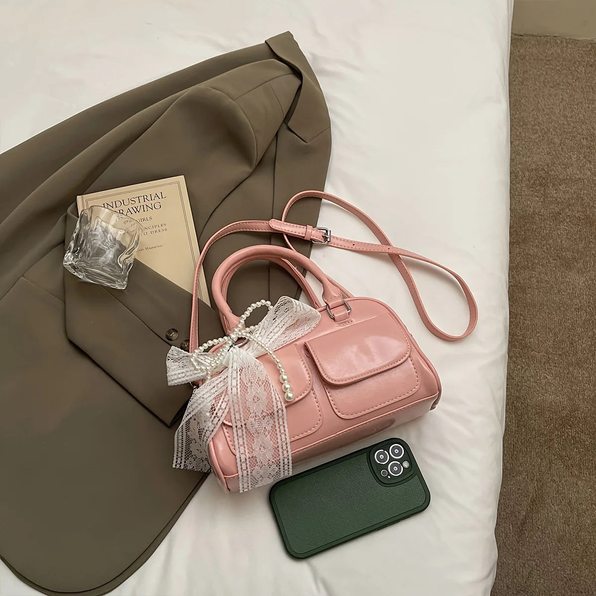 Ladies Crossbody Bag Fashion Everything Popular Casual Sweet Lace Ballet Style Design Sense of Spring and Summer New Shoulder Ba