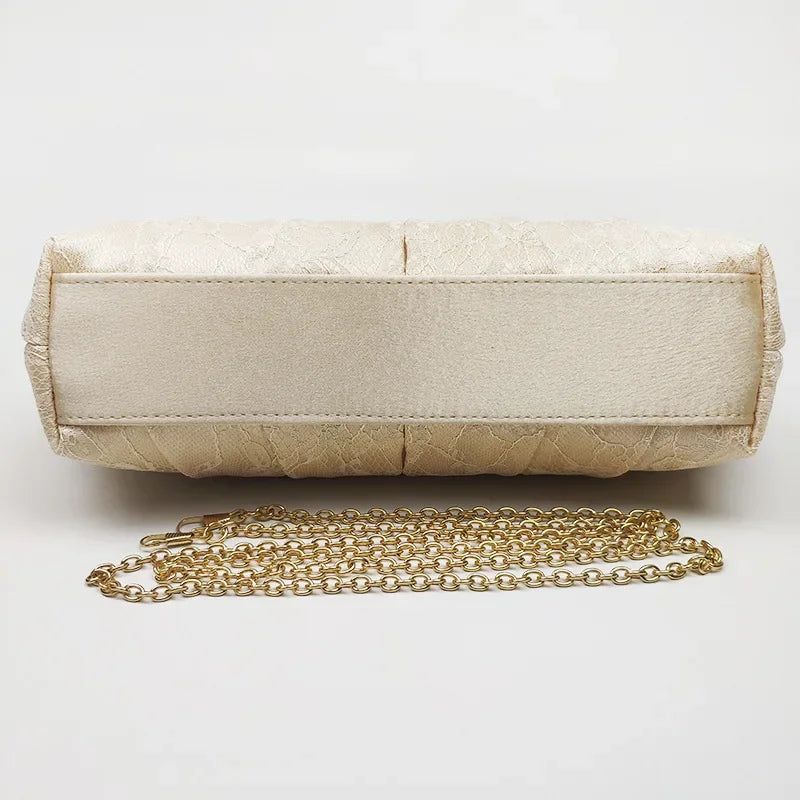 2023 New Lace Evening Bags Clutch Vintage  Bags Silver Luxury Handbags  Bolso Mujer Envelope Clutch Purse Female Messenger Bags