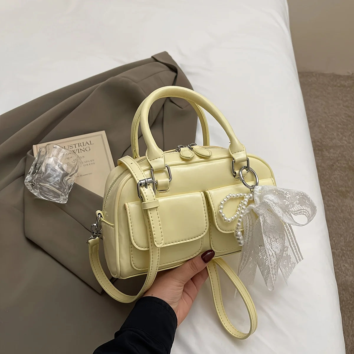 Ladies Crossbody Bag Fashion Everything Popular Casual Sweet Lace Ballet Style Design Sense of Spring and Summer New Shoulder Ba