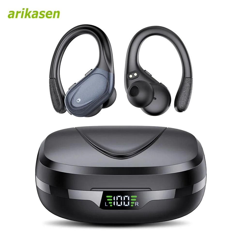 Ear buds Wireless Earbuds Bluetooth 5.3 Headphones 75hrs Playtime with Digital Display Sports Wireless Headphones with Earhook